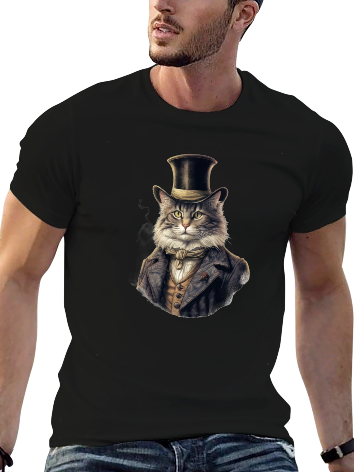 Dapper Cat Top Hat T-Shirt