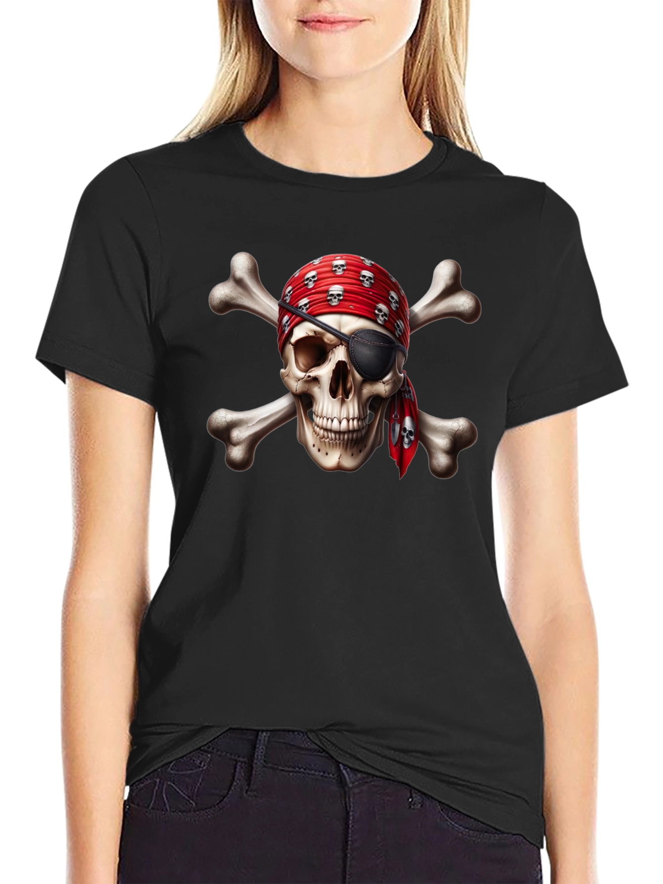 Pirate Skull T-Shirt - Crossbones Graphic Tee
