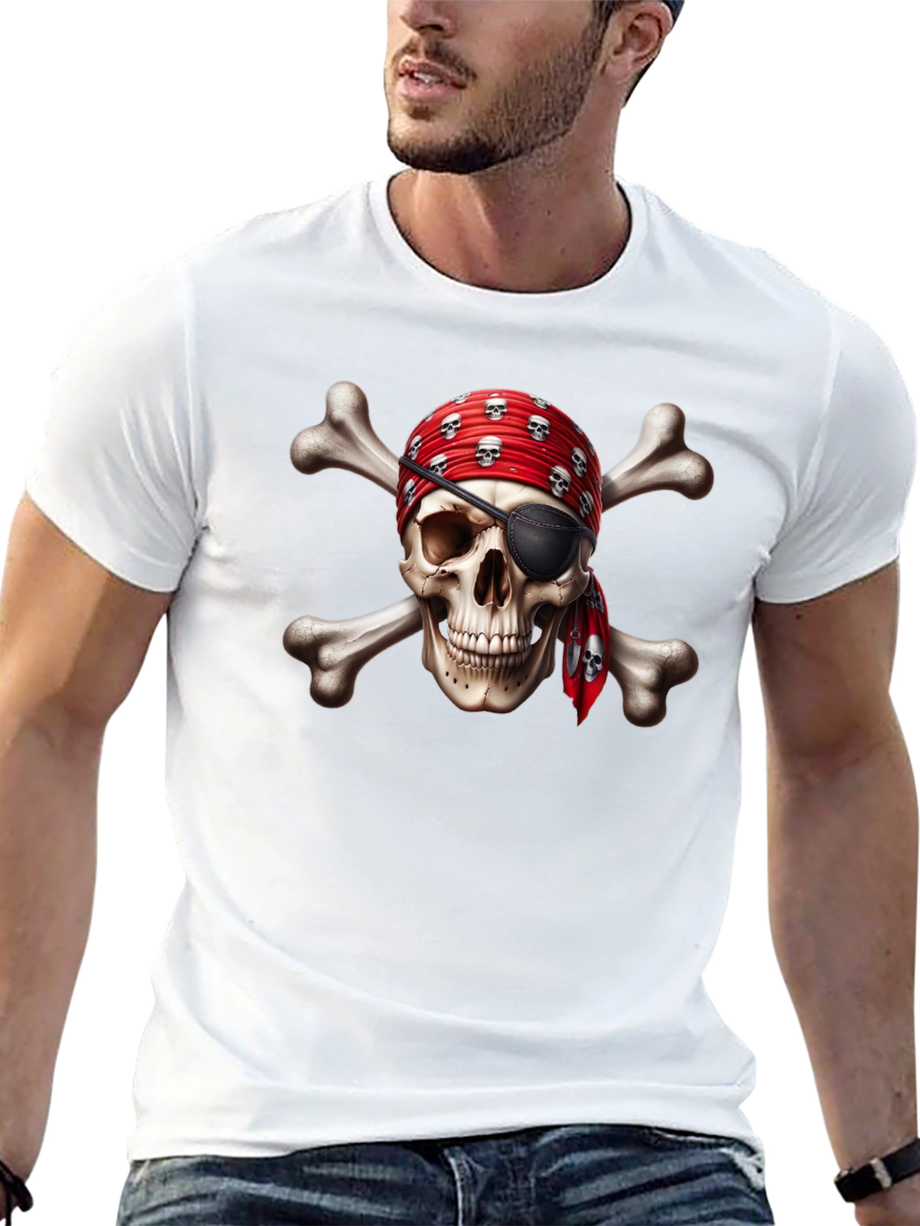 Pirate Skull T-Shirt - Crossbones Graphic Tee