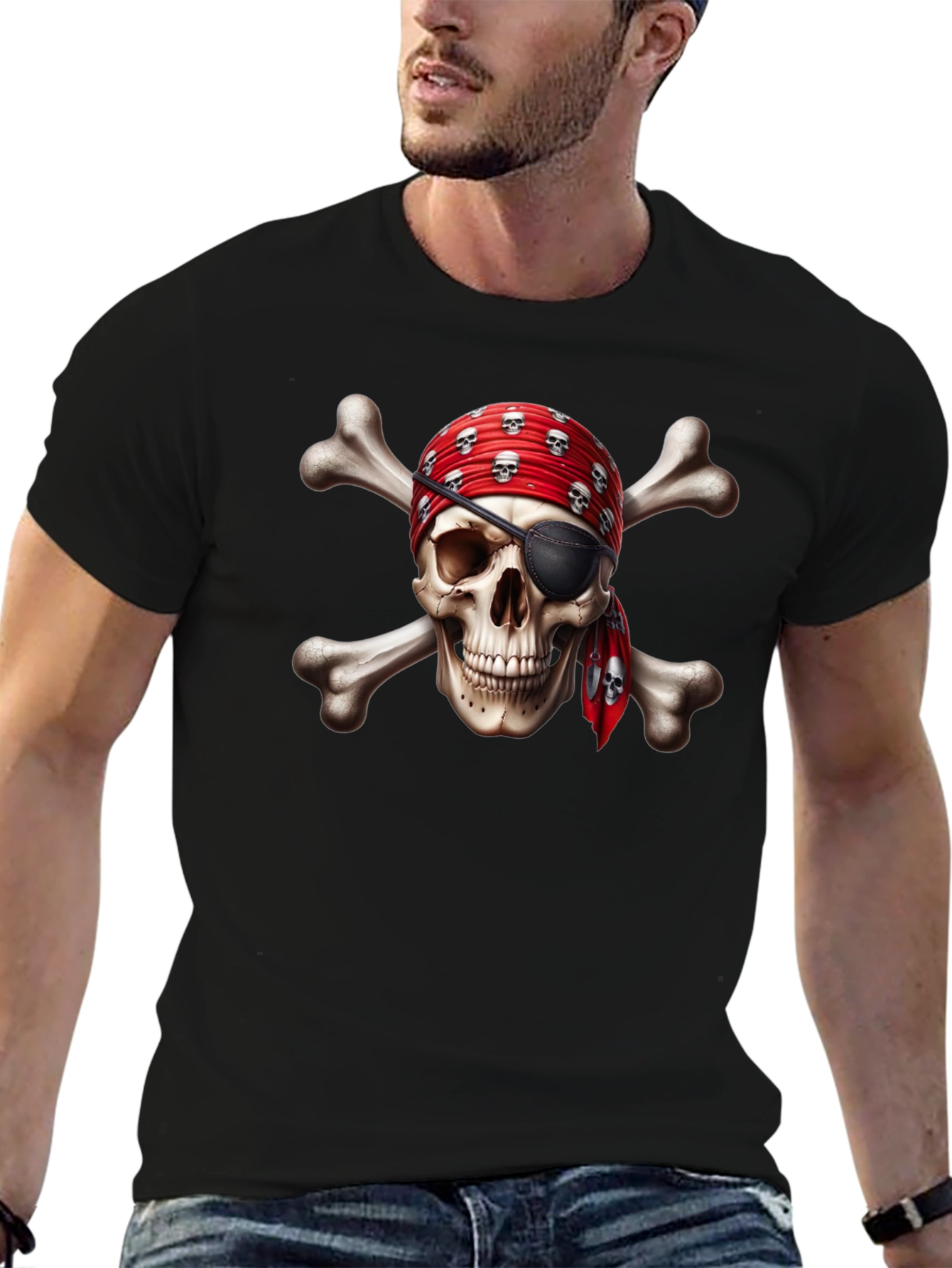 Pirate Skull T-Shirt - Crossbones Graphic Tee