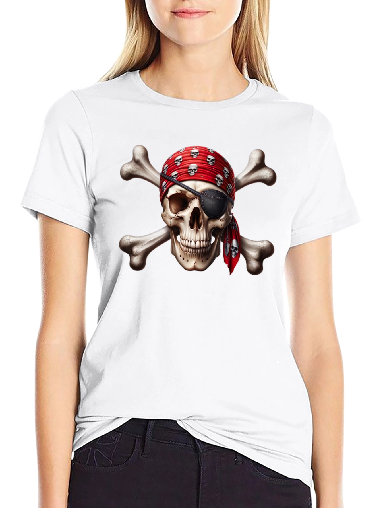 Pirate Skull T-Shirt - Crossbones Graphic Tee
