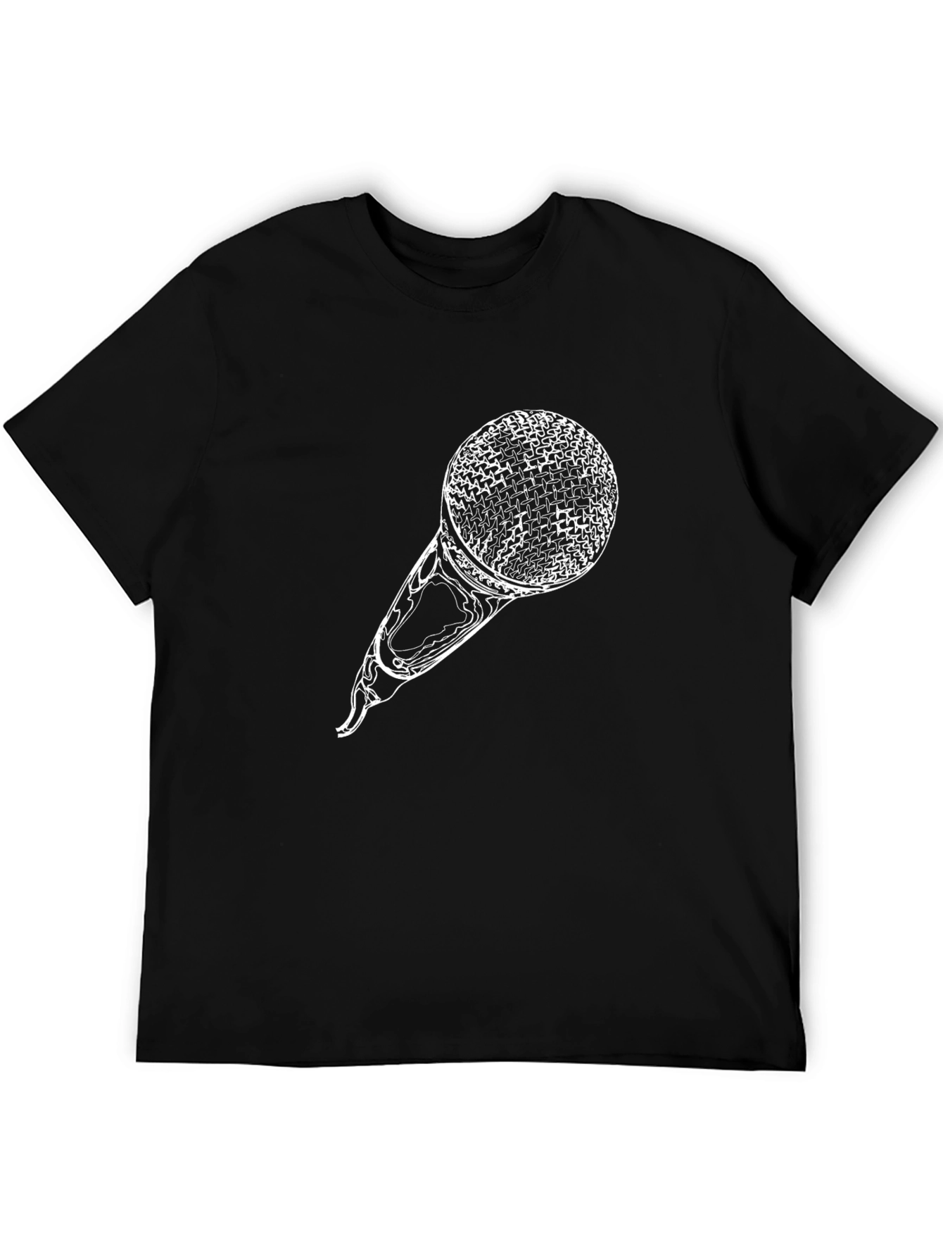 Microphone Graphic Print T-Shirt