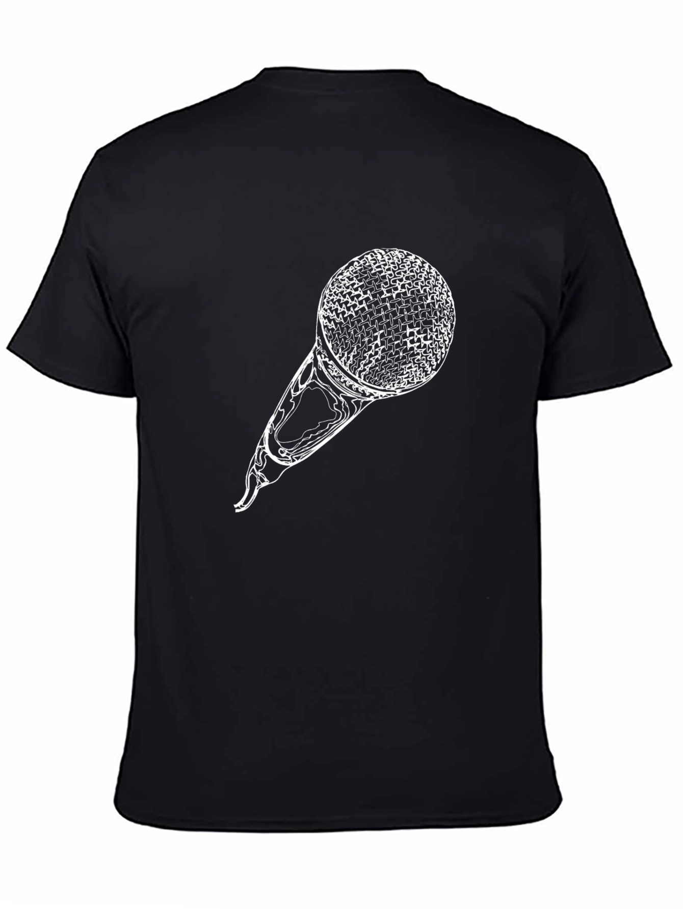 Microphone Graphic Print T-Shirt
