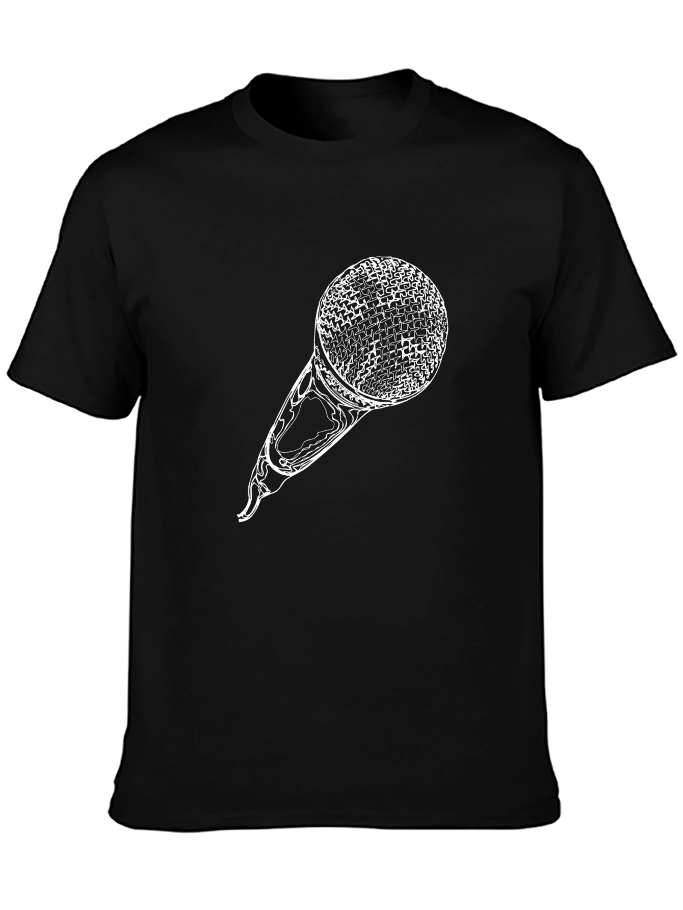 Microphone Graphic Print T-Shirt