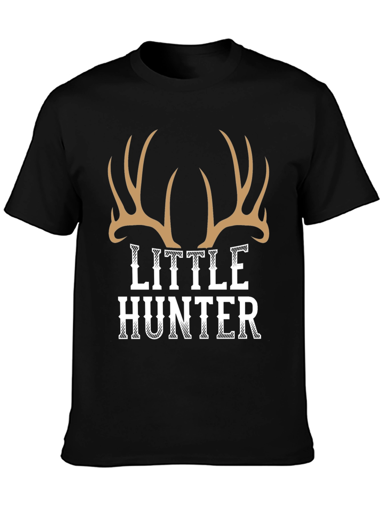 Little Hunter Deer Antler Graphic Tee
