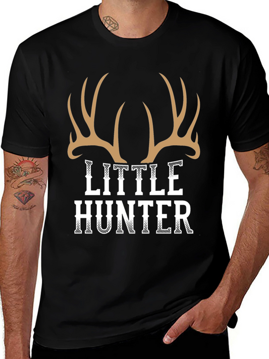 Little Hunter Deer Antler Graphic Tee