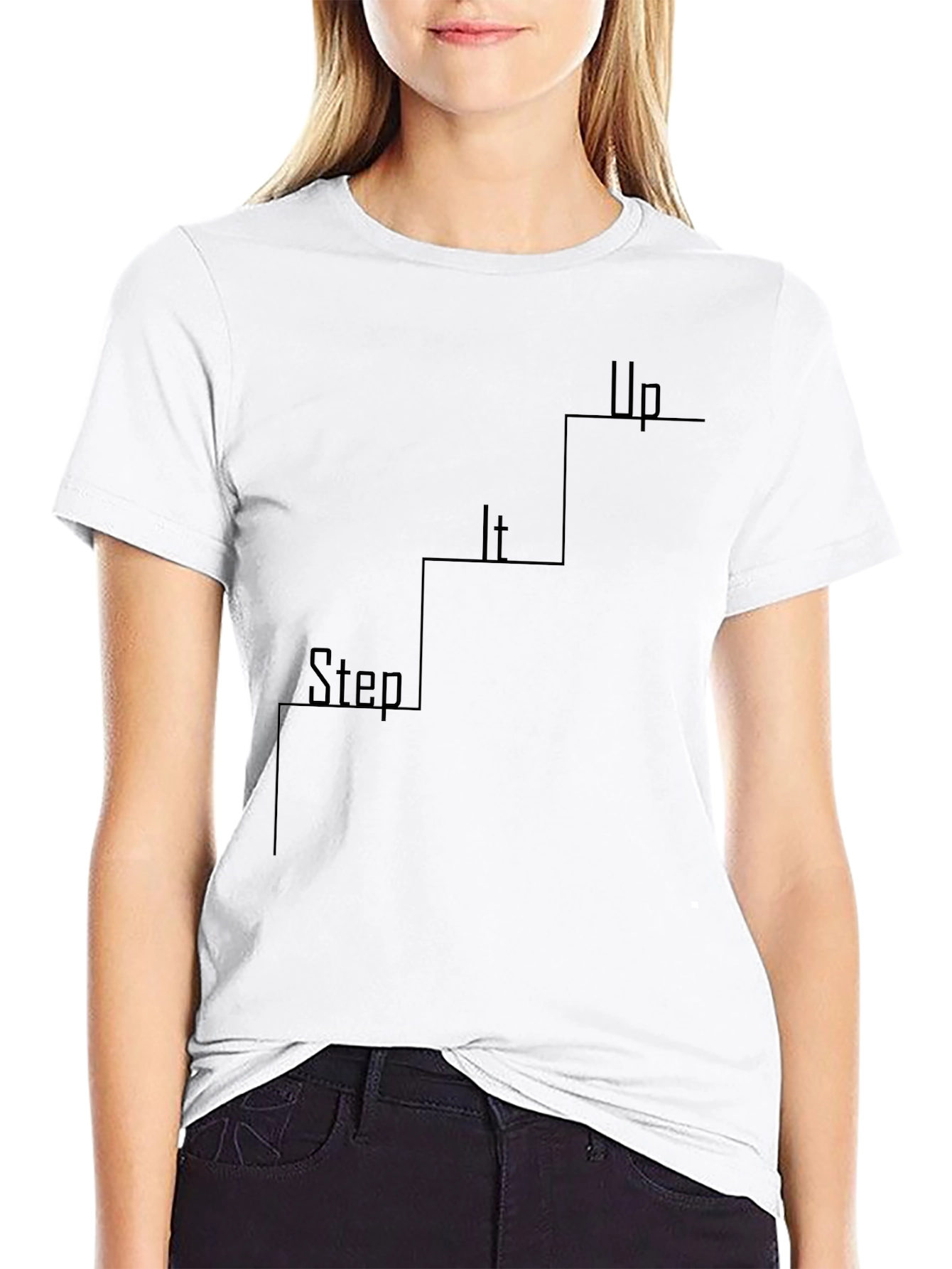 Step It Up T-Shirt - Motivational Climb Design