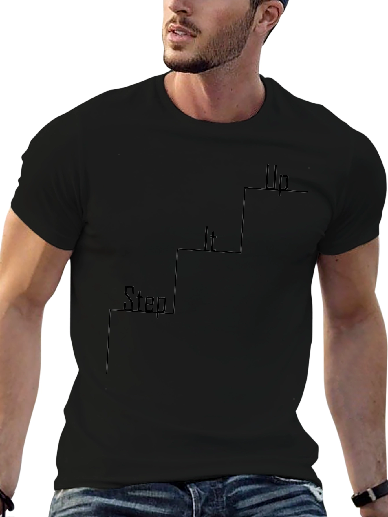 Step It Up T-Shirt - Motivational Climb Design