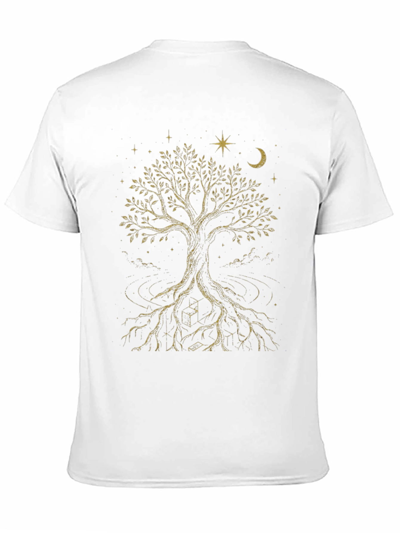 Celestial Tree of Life Graphic Tee - Black