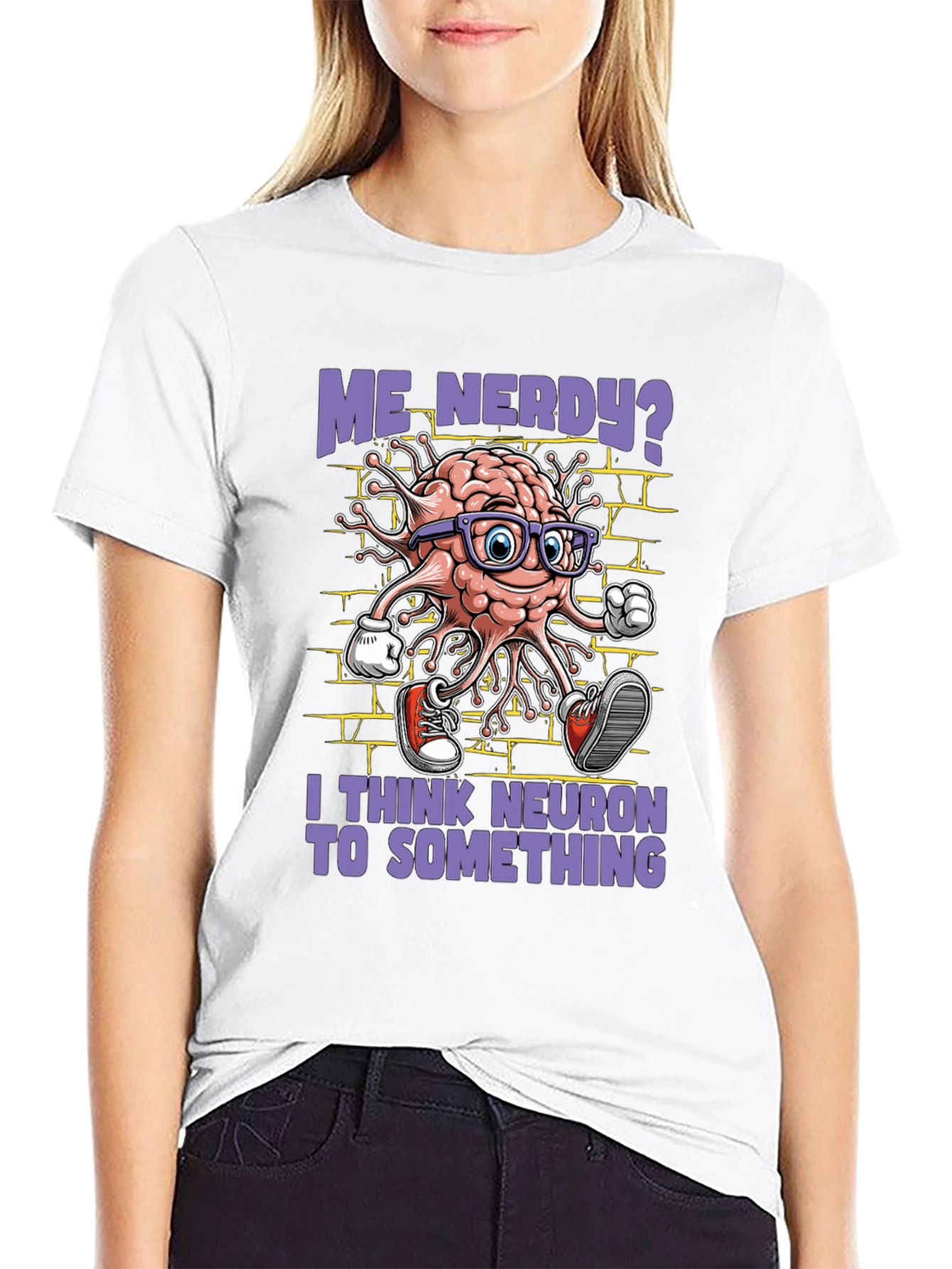 Nerdy Brain Neuron Graphic Tee