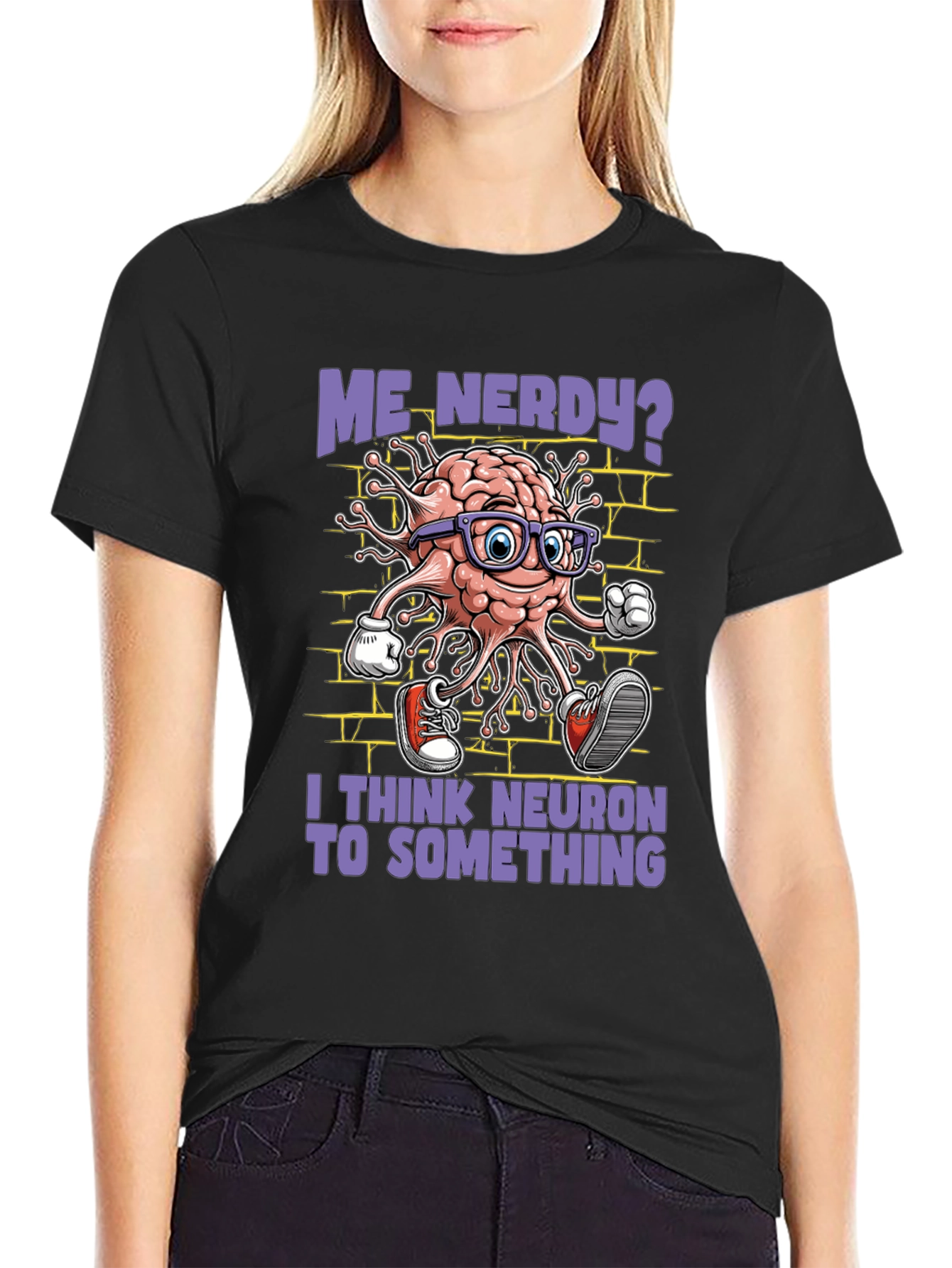 Nerdy Brain Neuron Graphic Tee