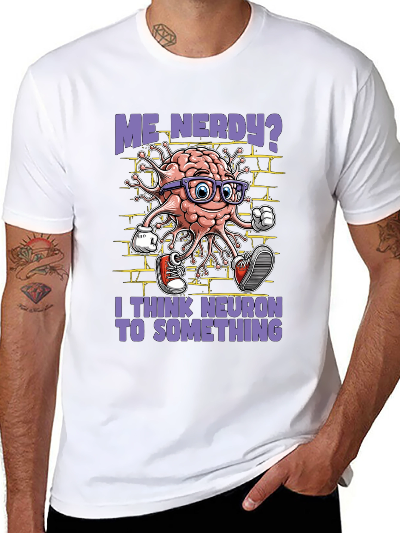Nerdy Brain Neuron Graphic Tee