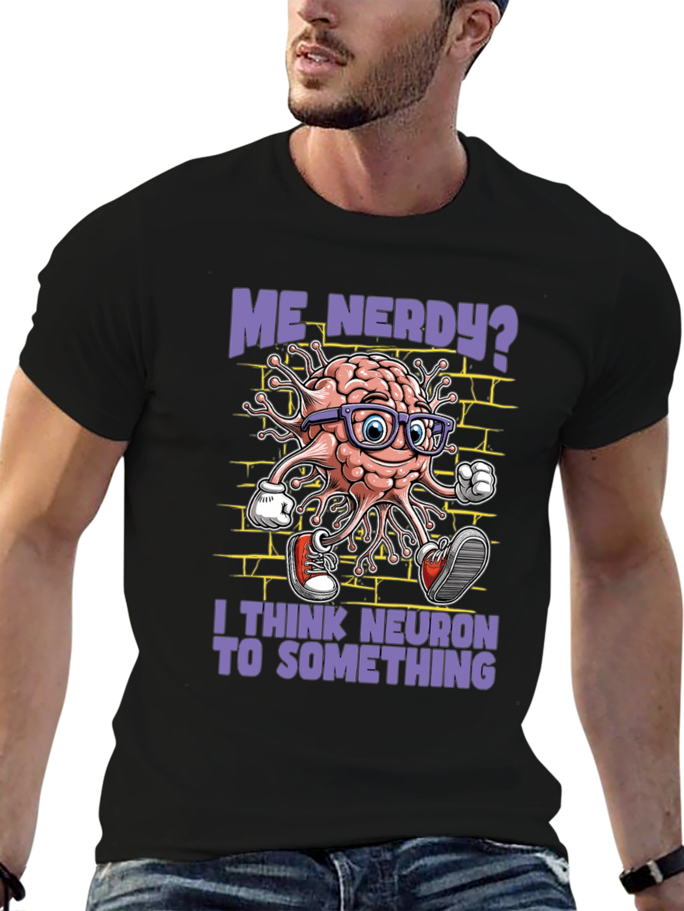 Nerdy Brain Neuron Graphic Tee