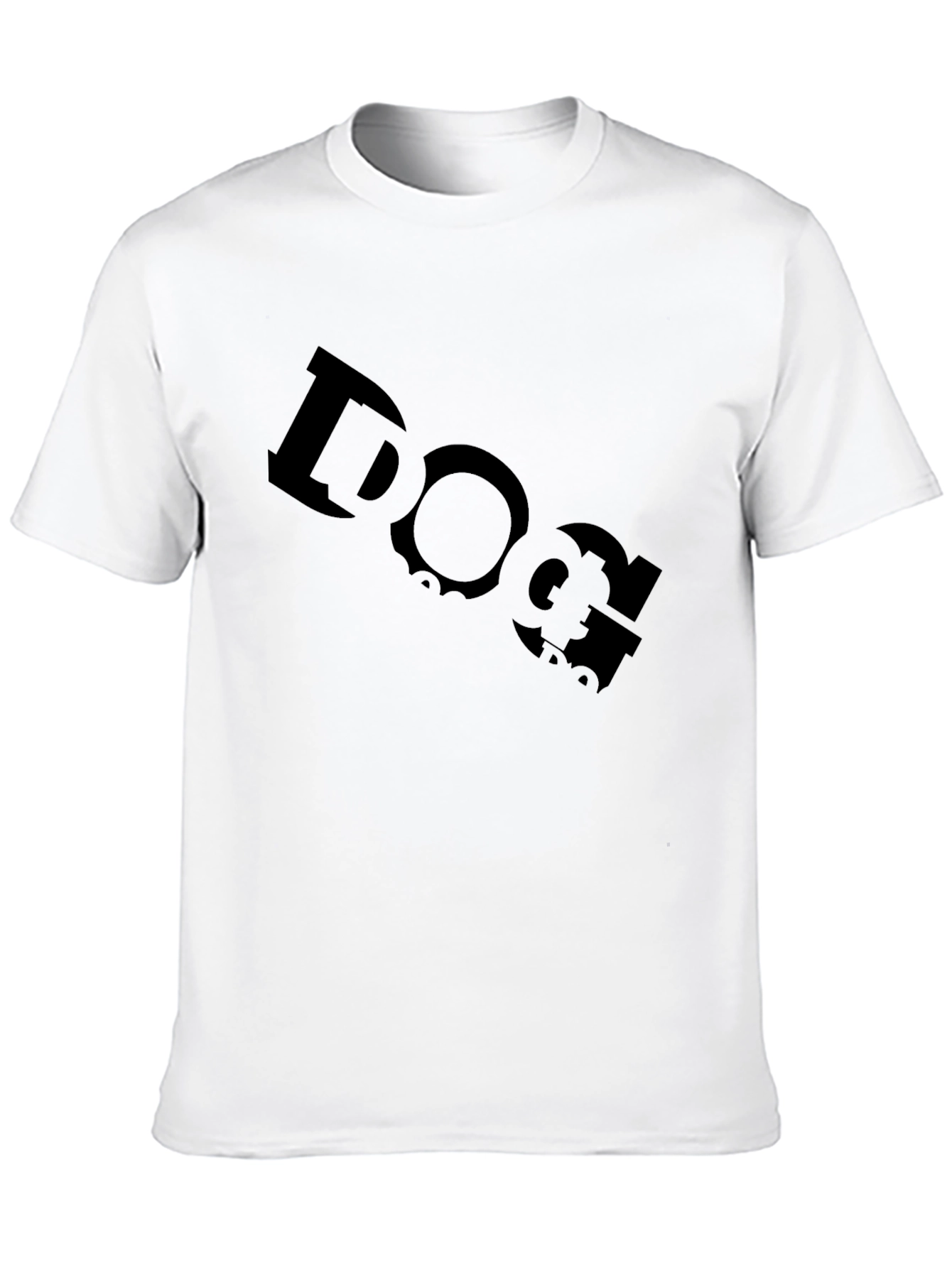 Dog Typography Black Graphic T-Shirt