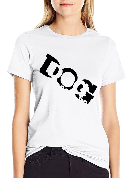 Dog Typography Black Graphic T-Shirt