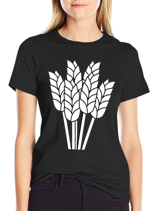 Wheat Graphic Tee - Black Cotton Blend
