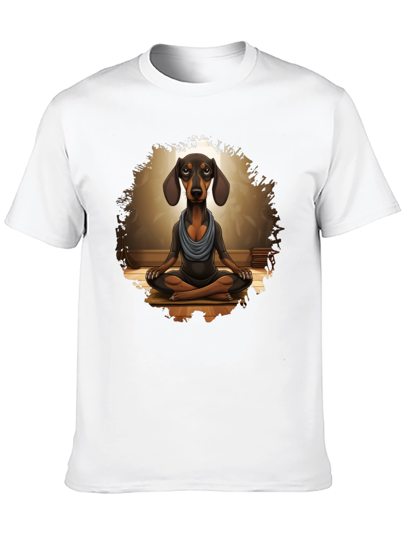 Zen Dachshund T-Shirt - Meditating Dog Tee