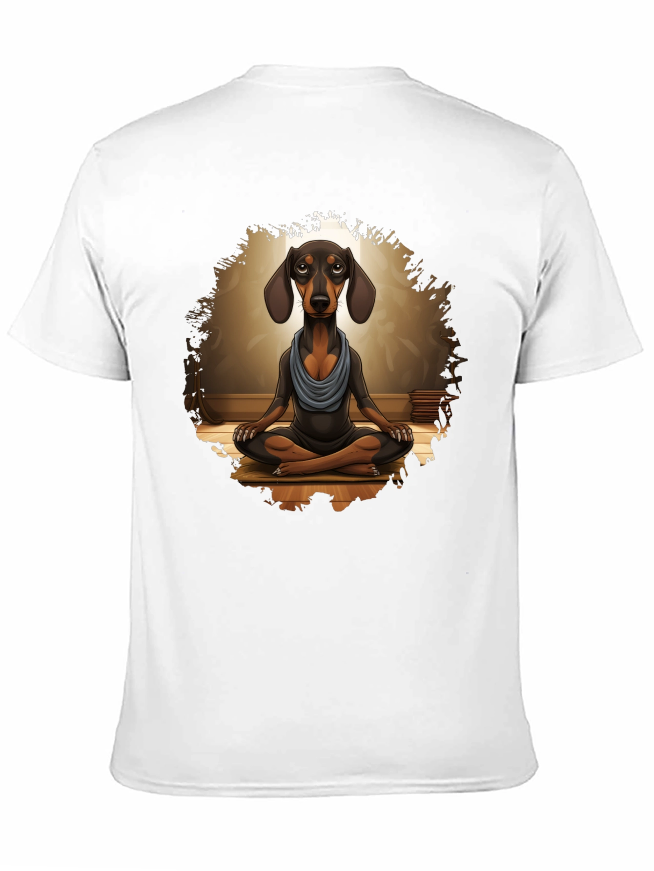 Zen Dachshund T-Shirt - Meditating Dog Tee