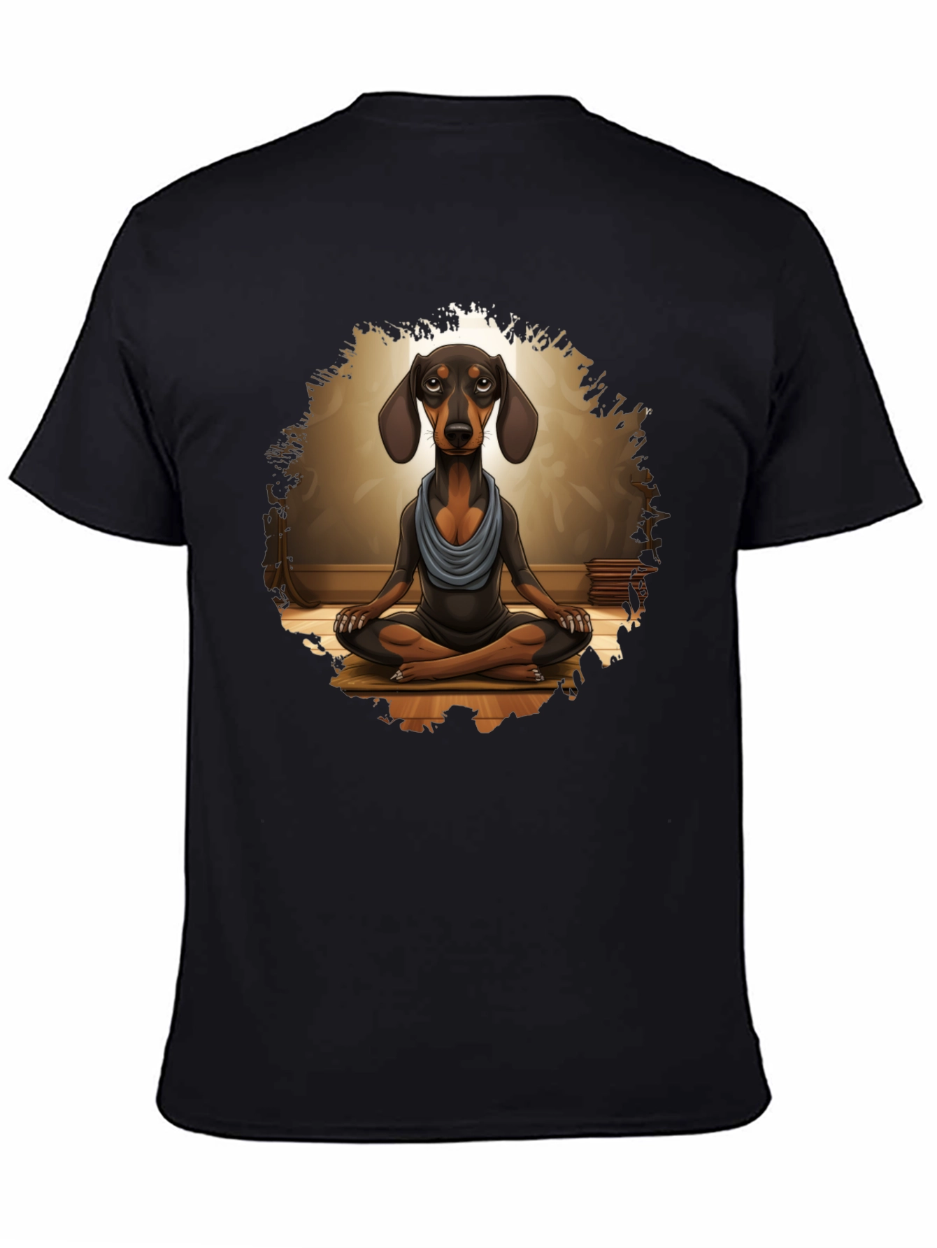 Zen Dachshund T-Shirt - Meditating Dog Tee