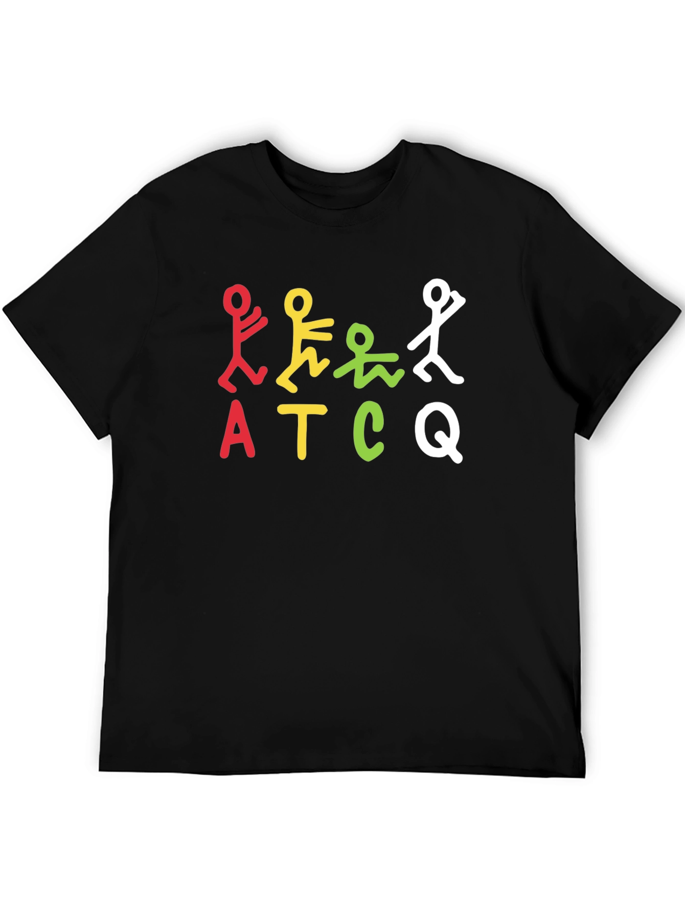 ATCQ Tribute Graphic Tee - Black Cotton Blend Shirt