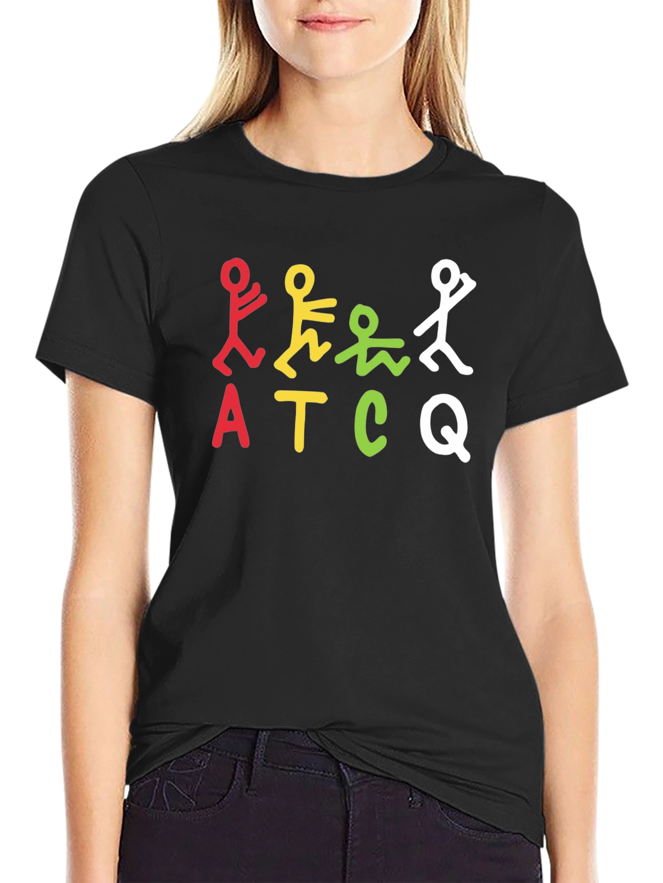 ATCQ Tribute Graphic Tee - Black Cotton Blend Shirt