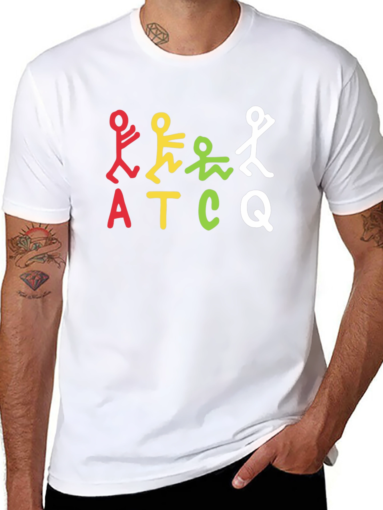 ATCQ Tribute Graphic Tee - Black Cotton Blend Shirt