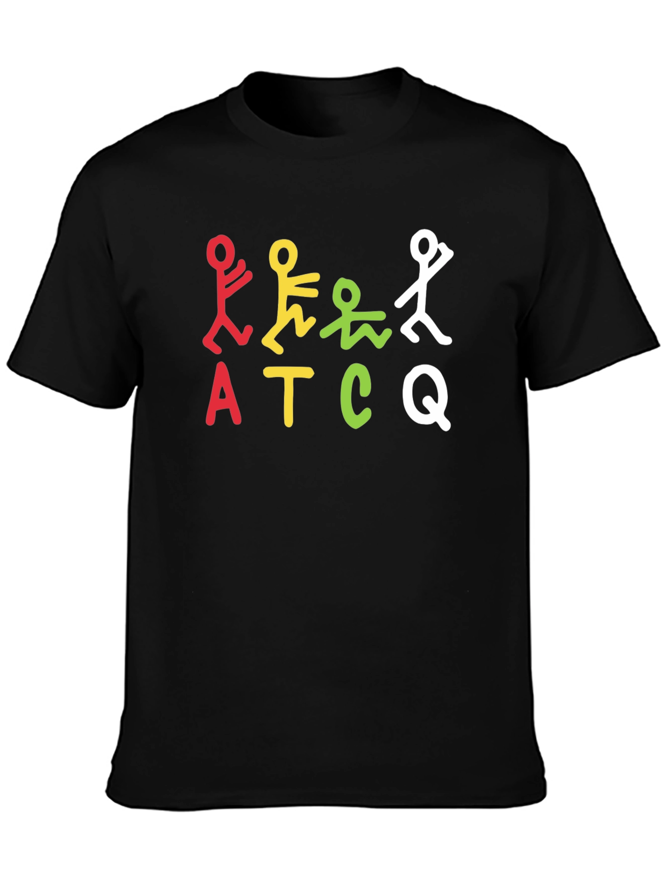 ATCQ Tribute Graphic Tee - Black Cotton Blend Shirt