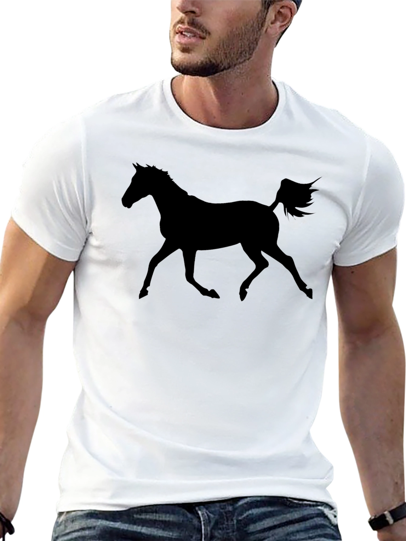 Black Horse Silhouette T-Shirt