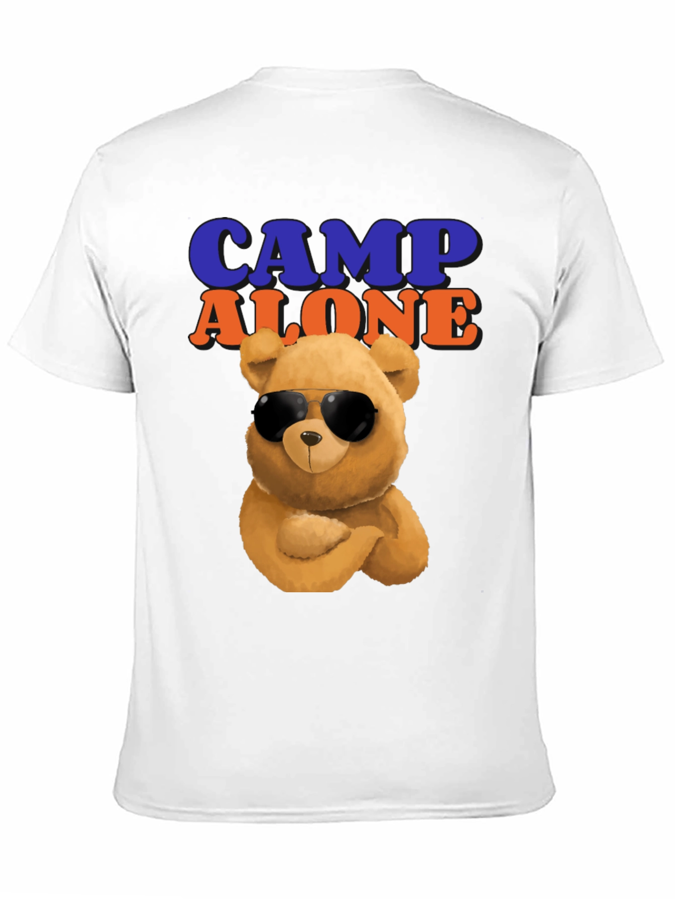 Camp Alone T-Shirt with Cool Bear Graphic