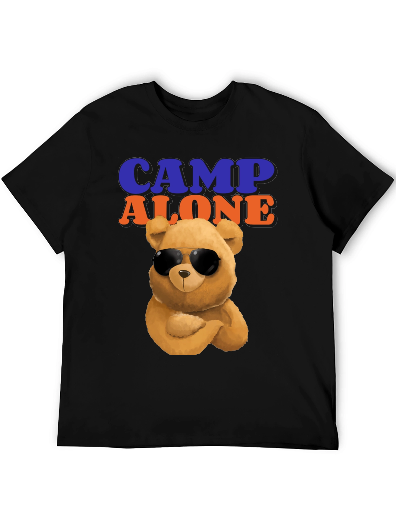 Camp Alone T-Shirt with Cool Bear Graphic