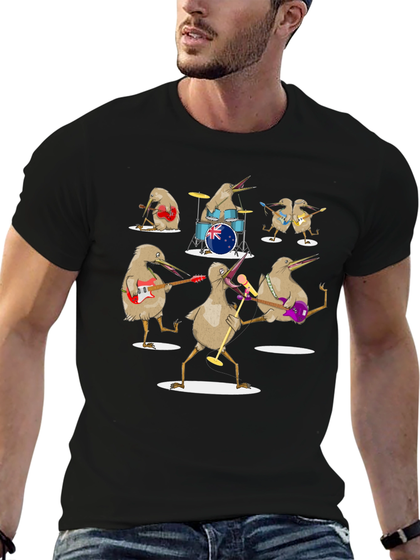 Kiwi Band T-Shirt - Unique Graphic Tee