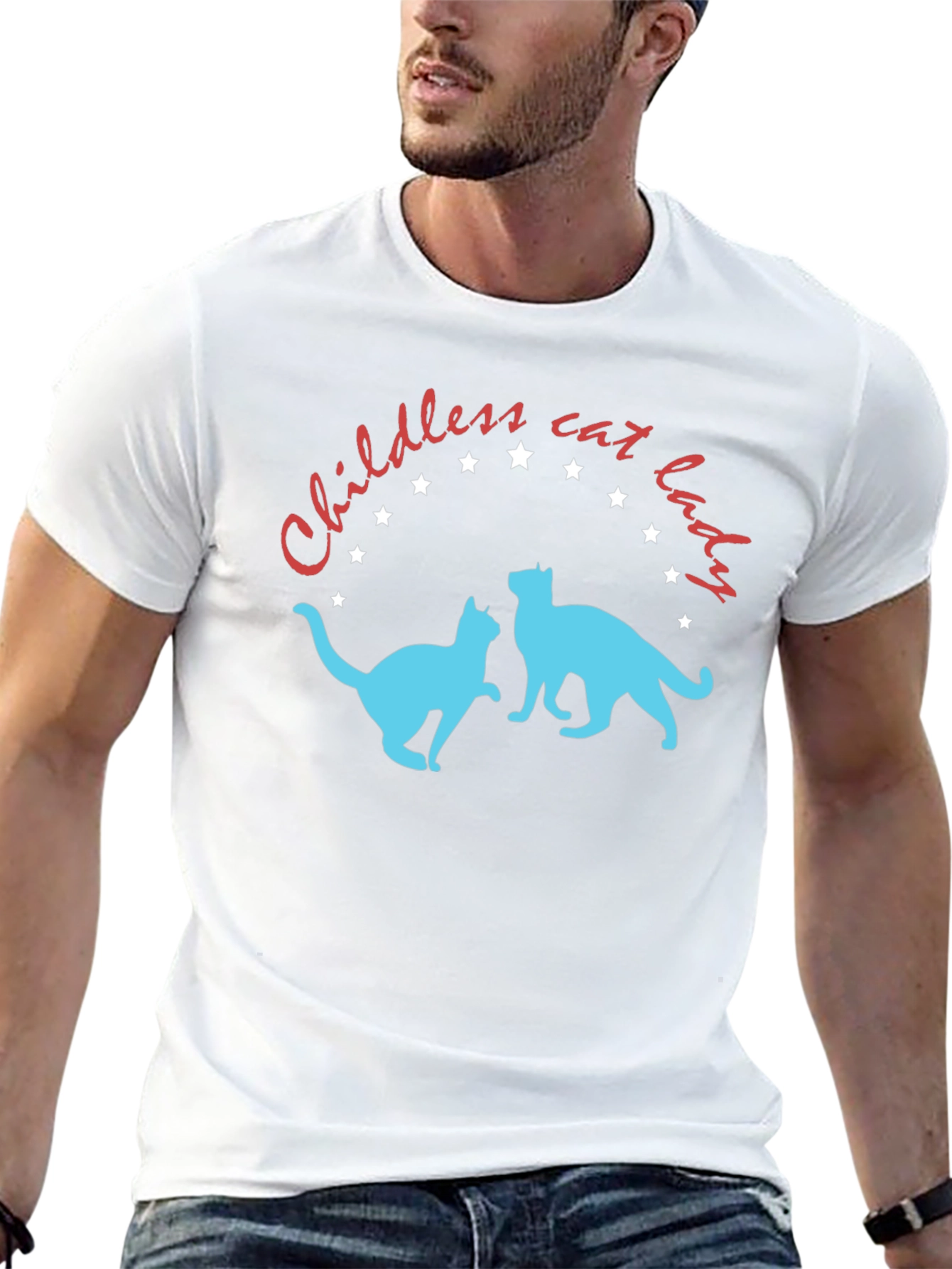 Childless Cat Lady T-Shirt - Novelty Graphic Tee