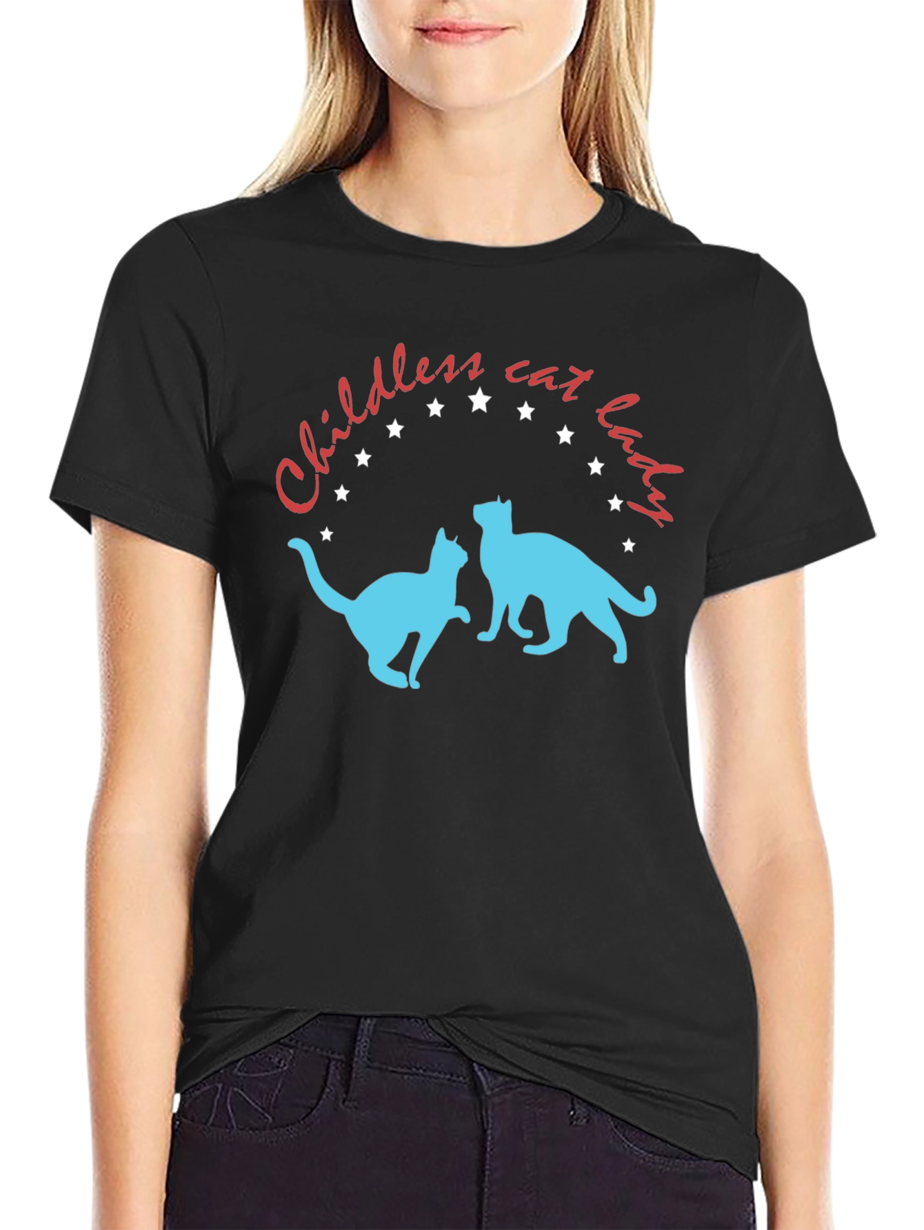 Childless Cat Lady T-Shirt - Novelty Graphic Tee