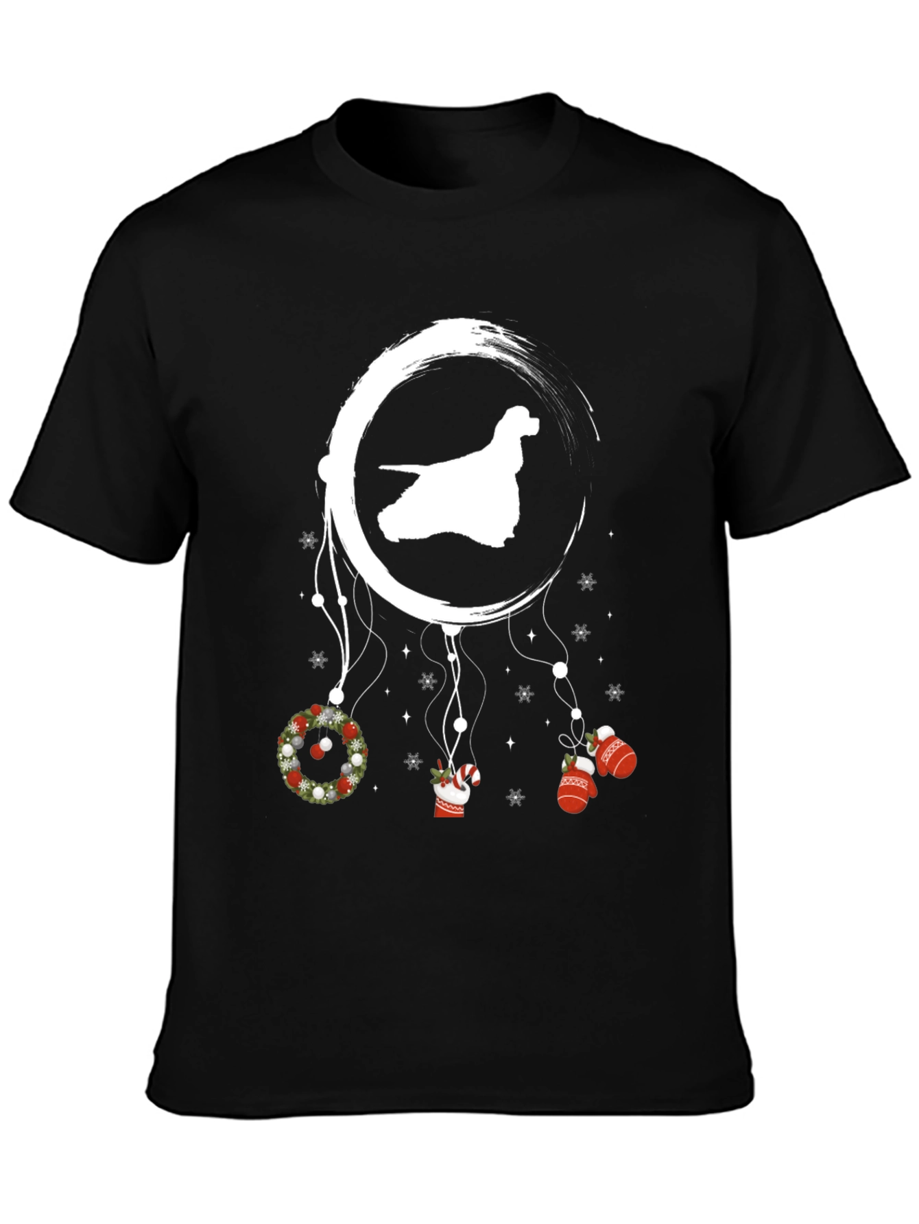Festive Dog Dreamcatcher Graphic Tee