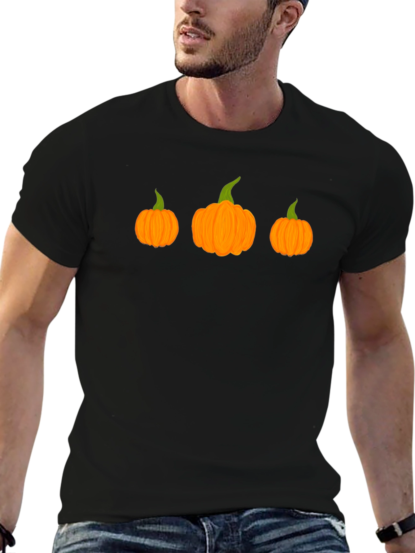 Pumpkin Patch Black Tee - Halloween Vibes