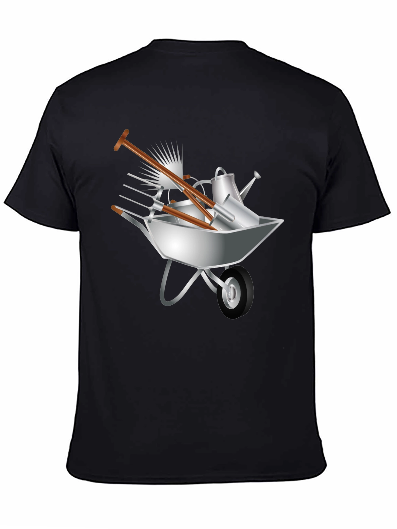 Gardening Tools Wheelbarrow Graphic Tee