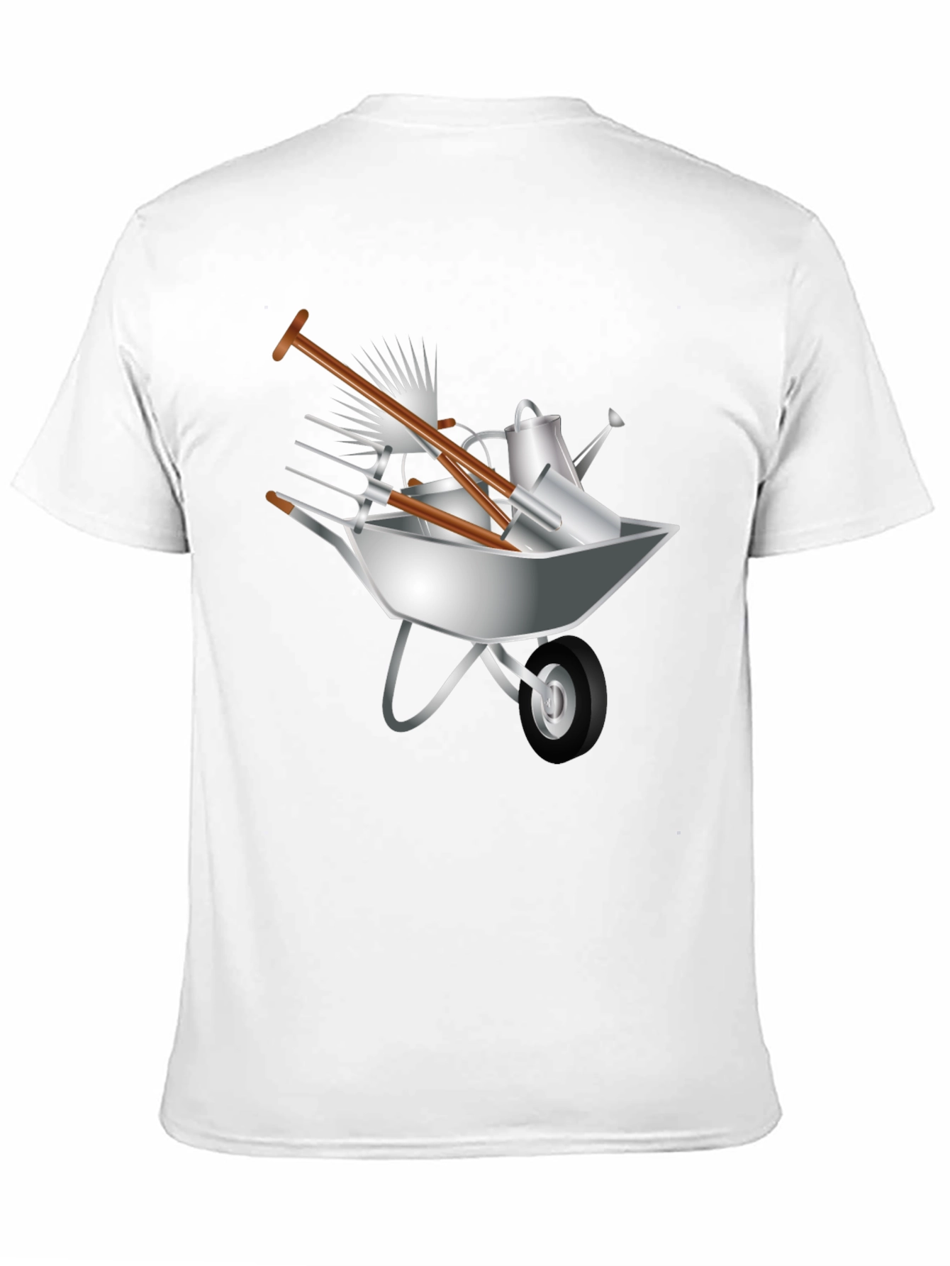 Gardening Tools Wheelbarrow Graphic Tee