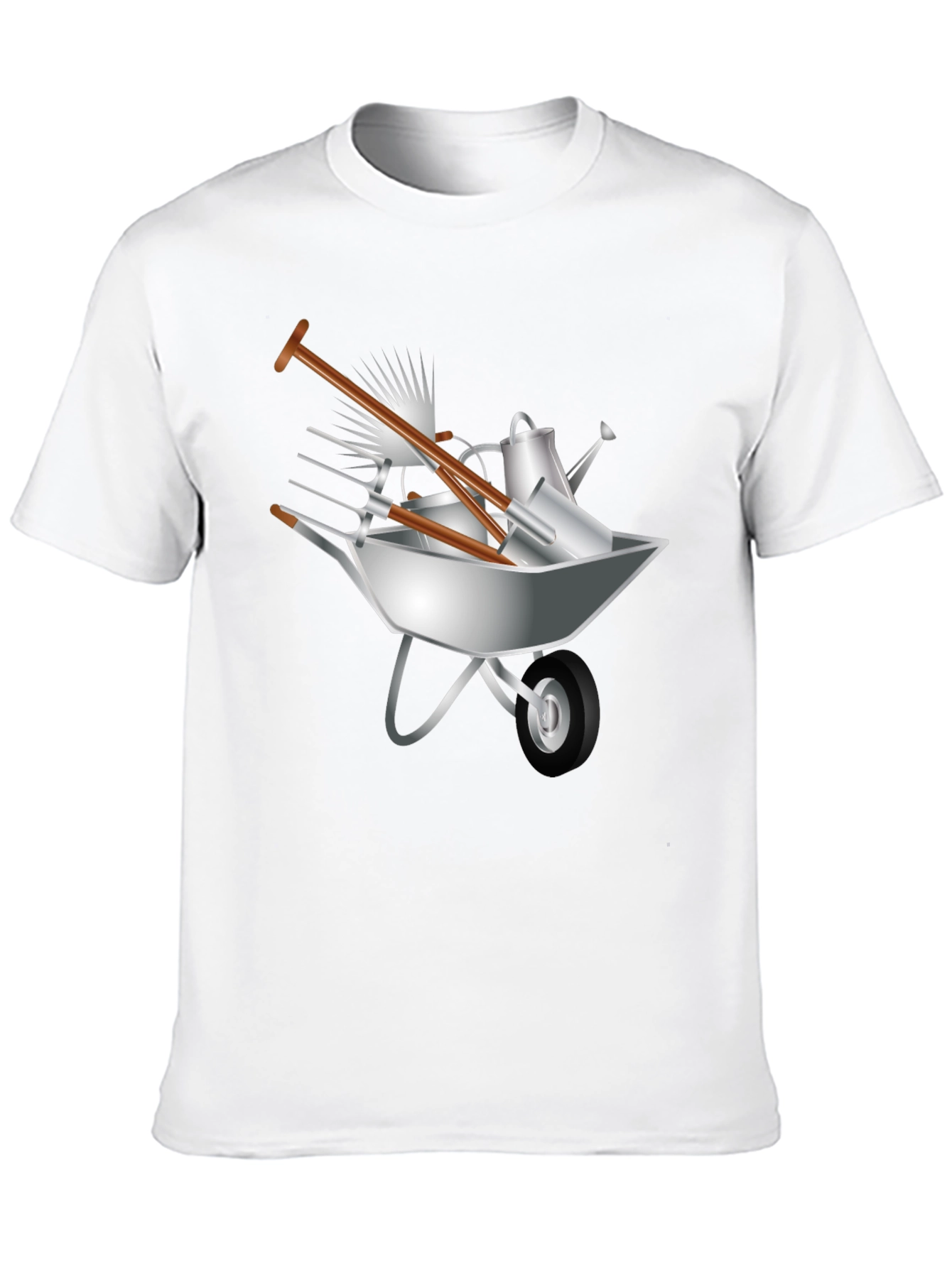 Gardening Tools Wheelbarrow Graphic Tee