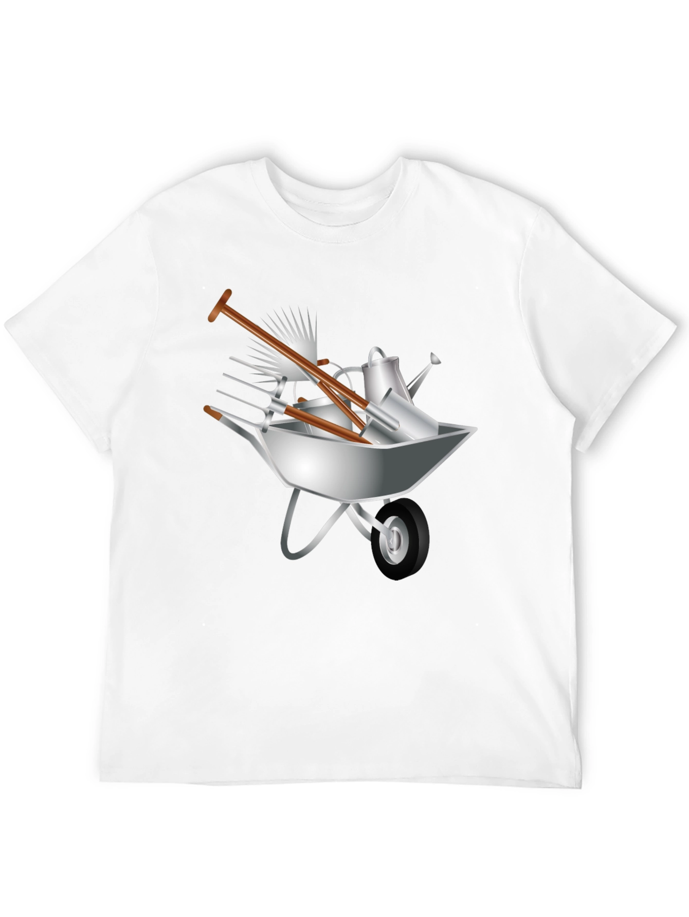 Gardening Tools Wheelbarrow Graphic Tee