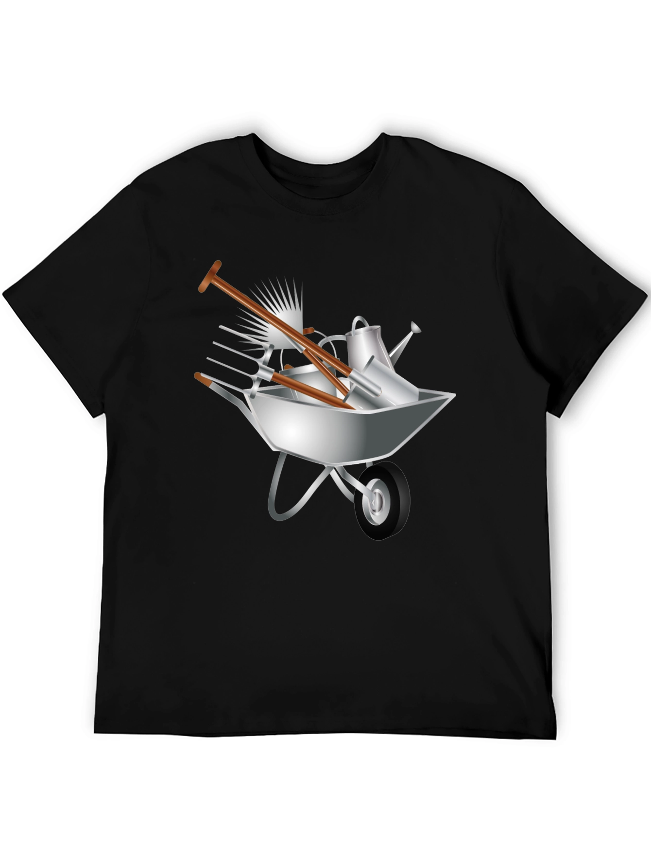 Gardening Tools Wheelbarrow Graphic Tee