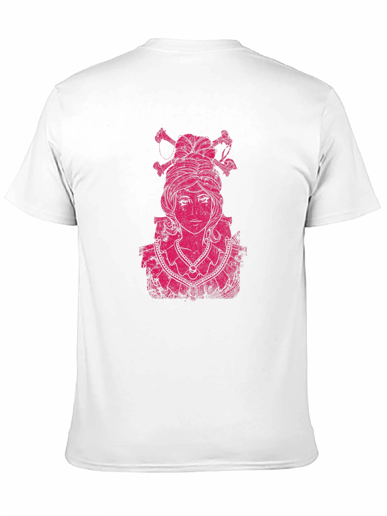 Skull Queen Graphic Print Black T-Shirt