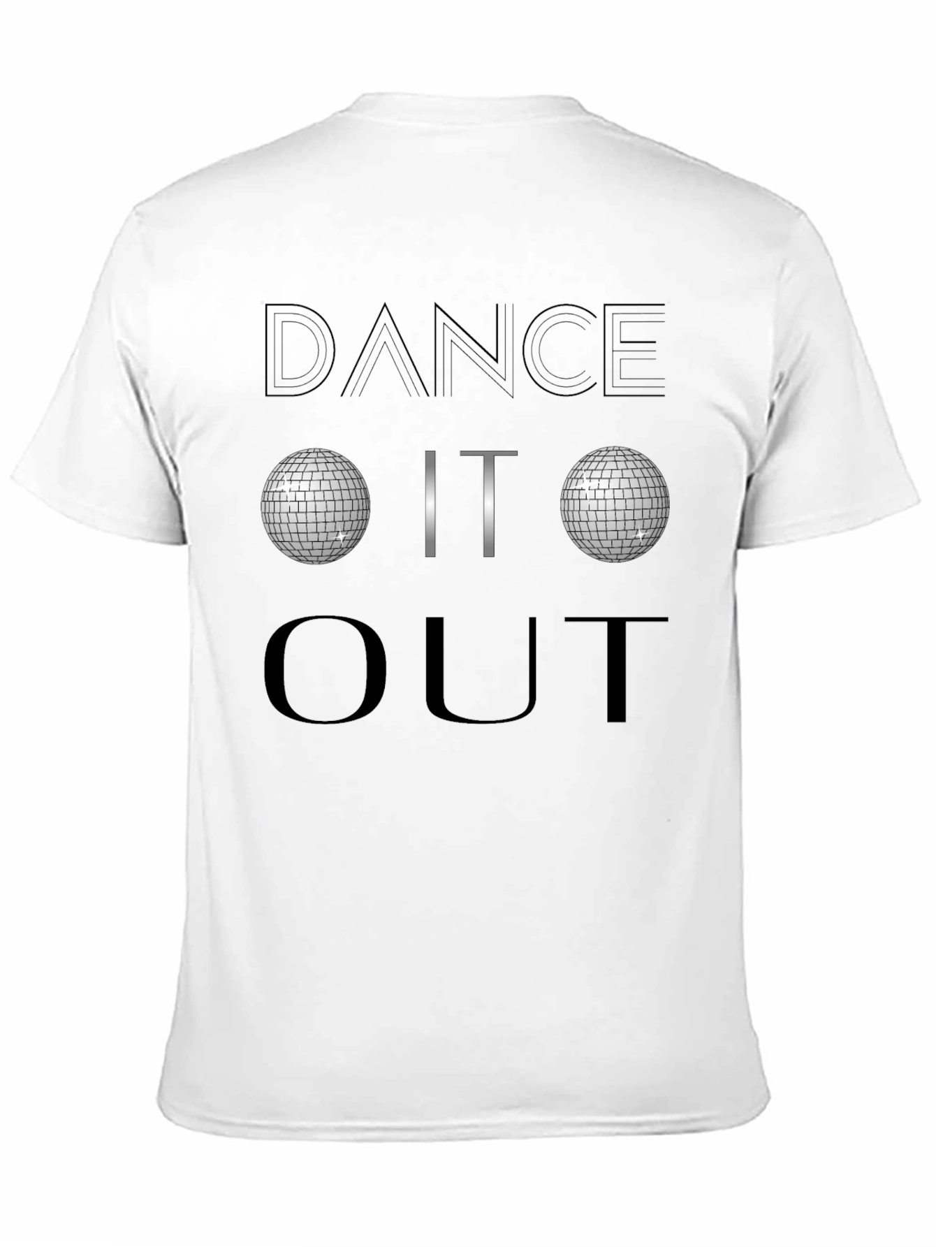 Dance It Out Disco Ball Graphic Tee - Black