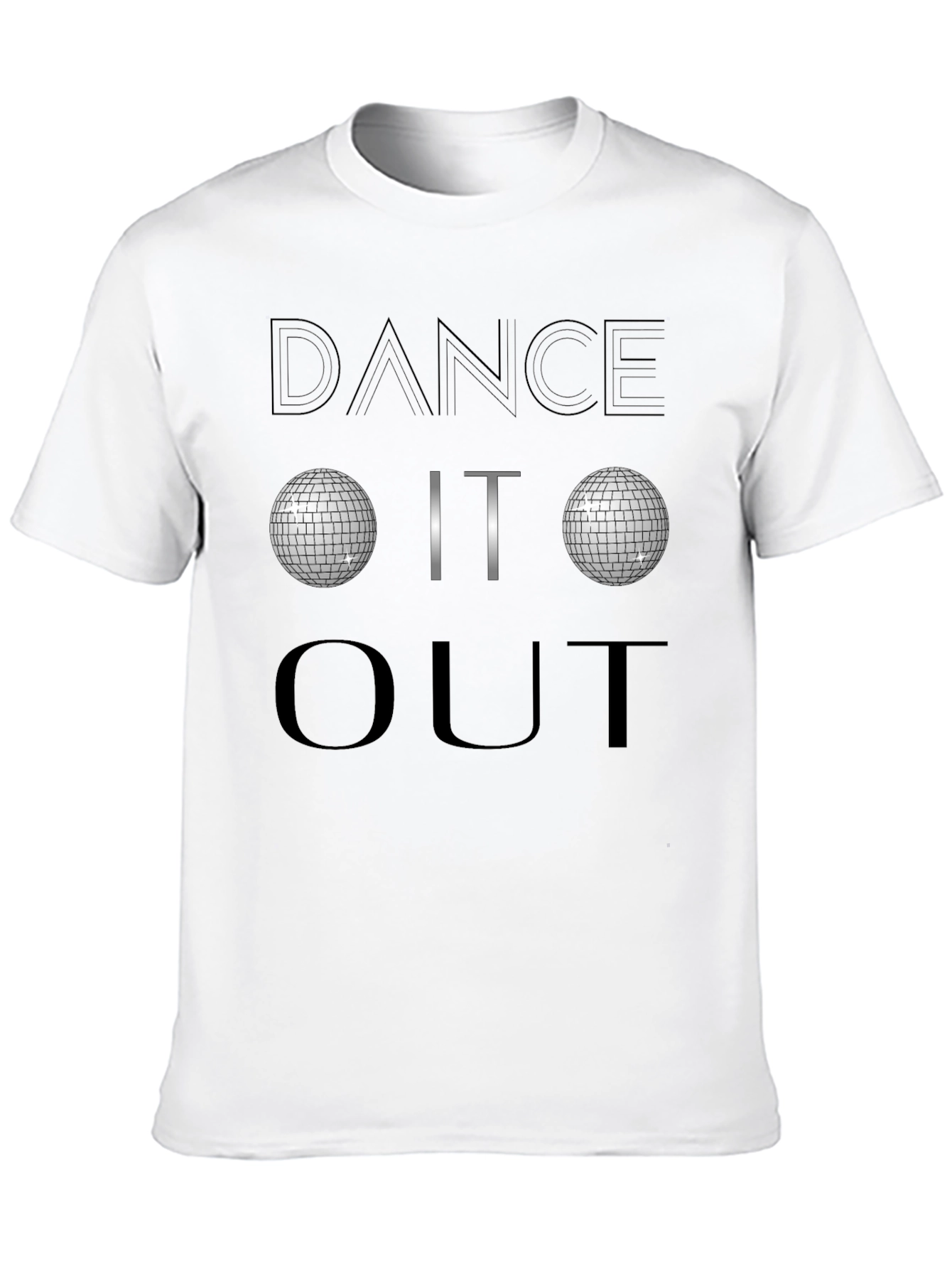 Dance It Out Disco Ball Graphic Tee - Black