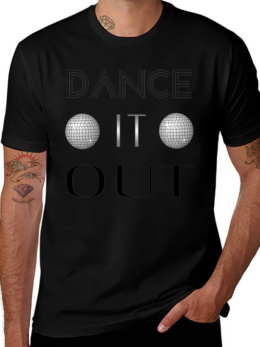 Dance It Out Disco Ball Graphic Tee - Black