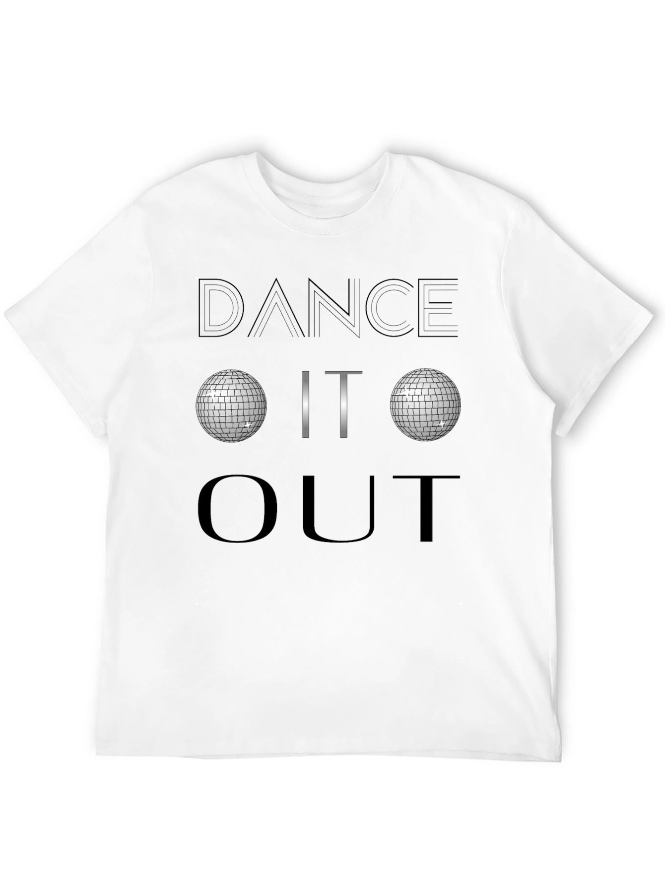 Dance It Out Disco Ball Graphic Tee - Black