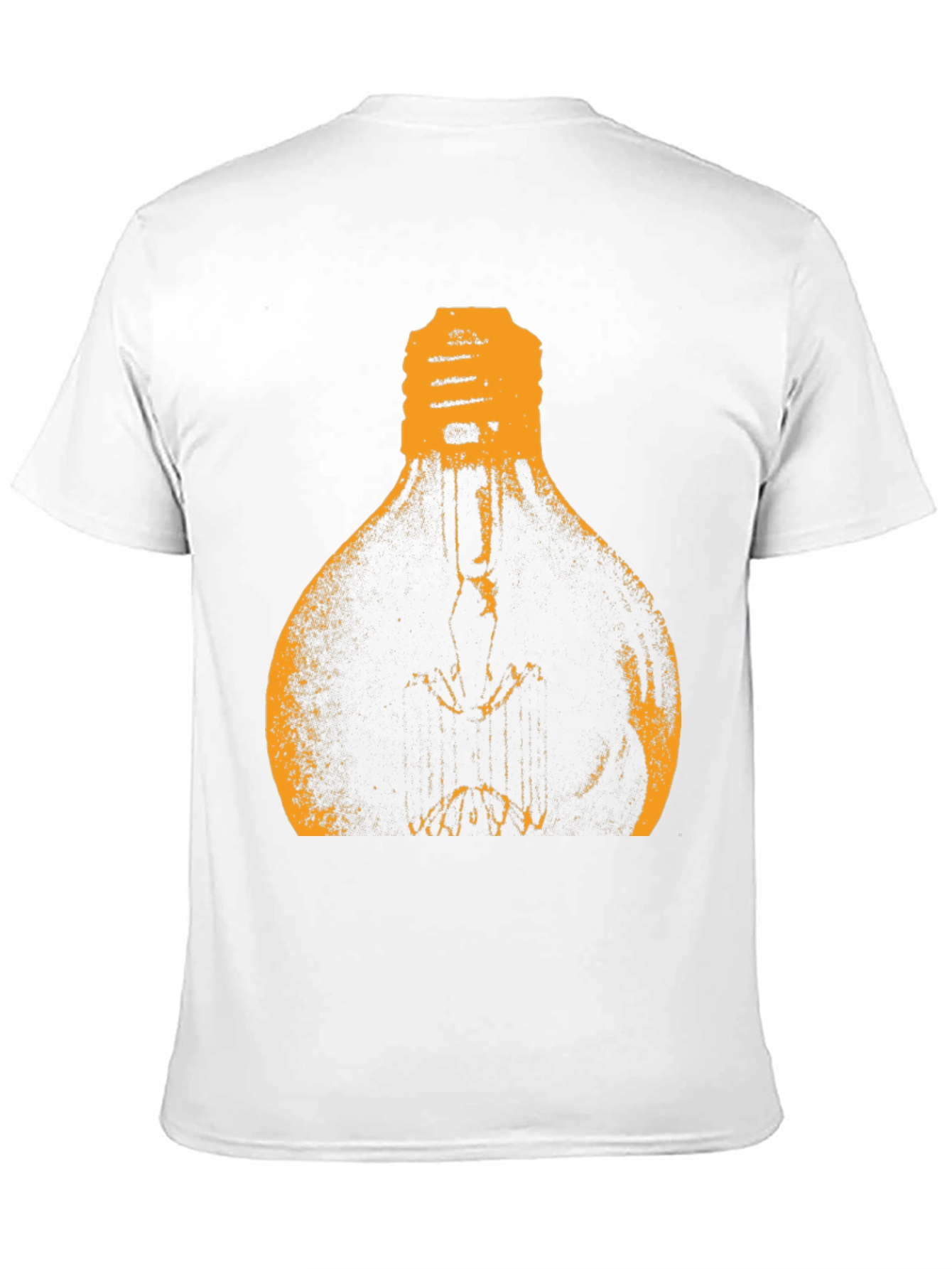 Mens Black T-Shirt with Light Bulb Graphic