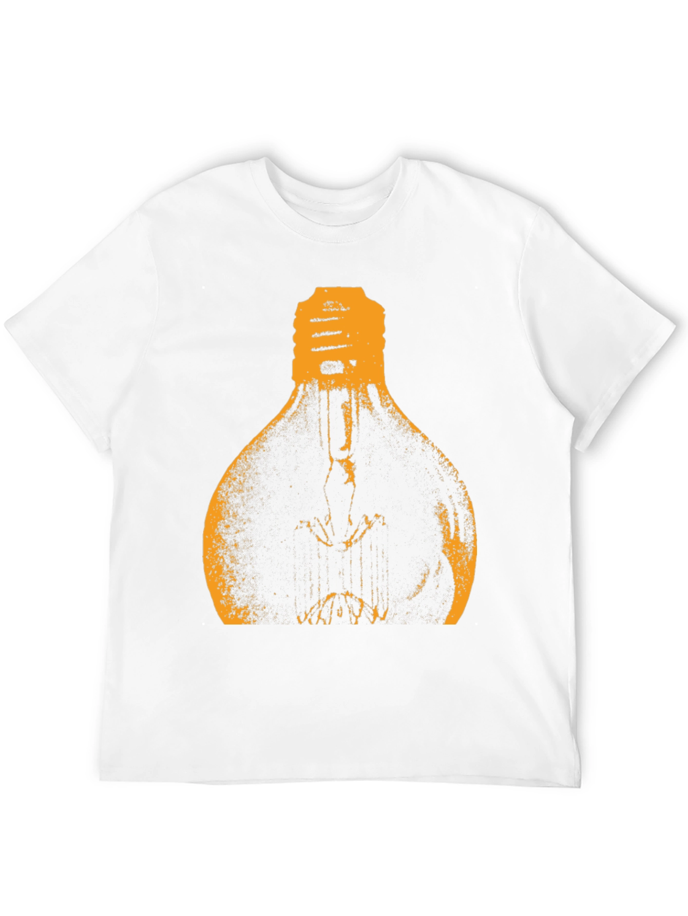 Mens Black T-Shirt with Light Bulb Graphic