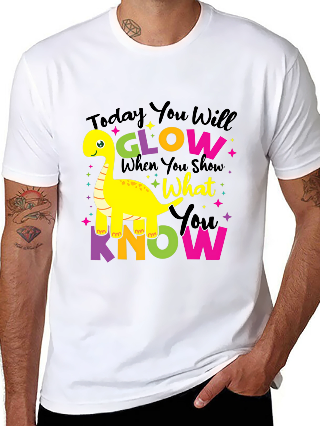 Glow What You Know Dino T-Shirt