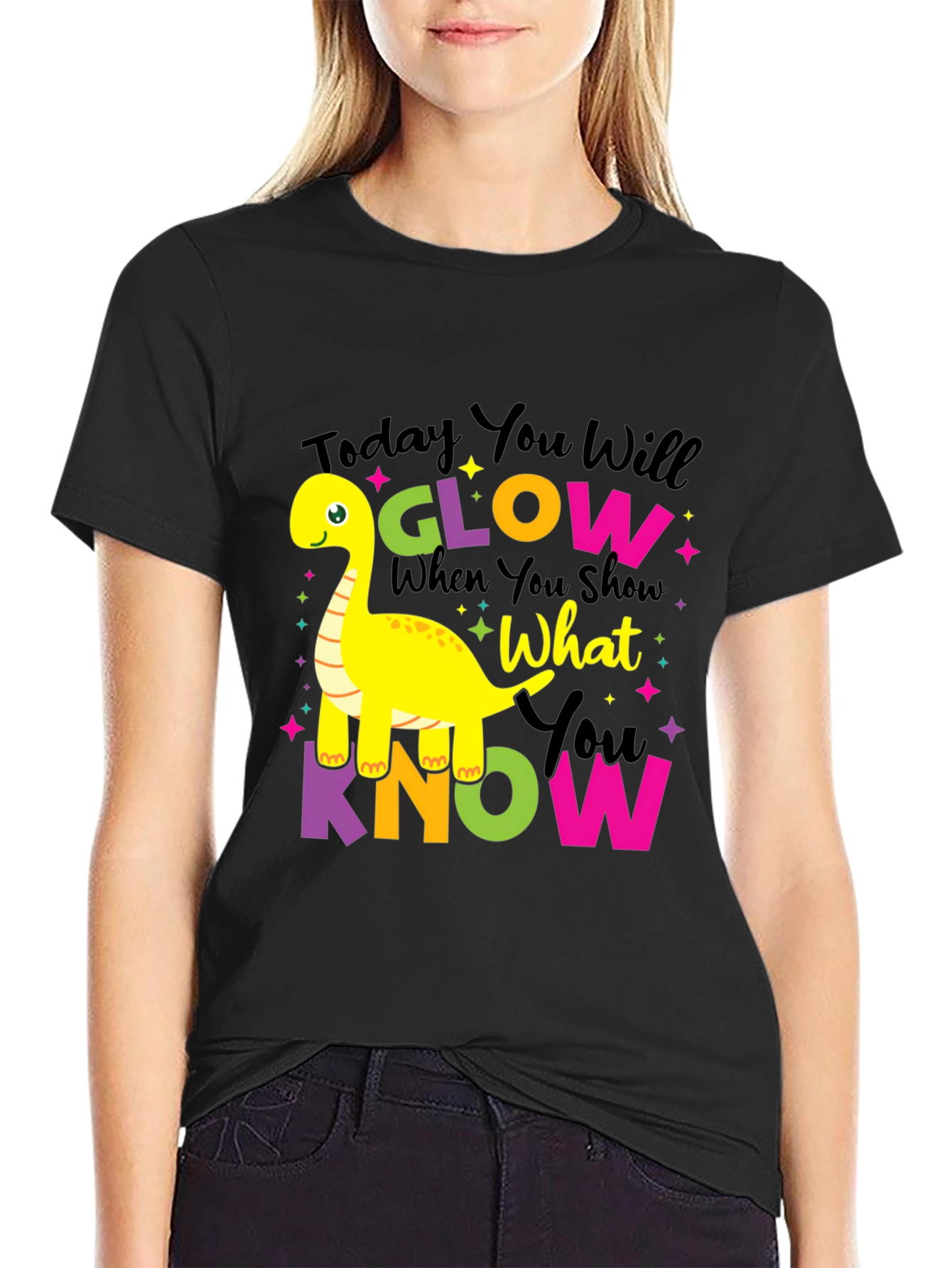 Glow What You Know Dino T-Shirt