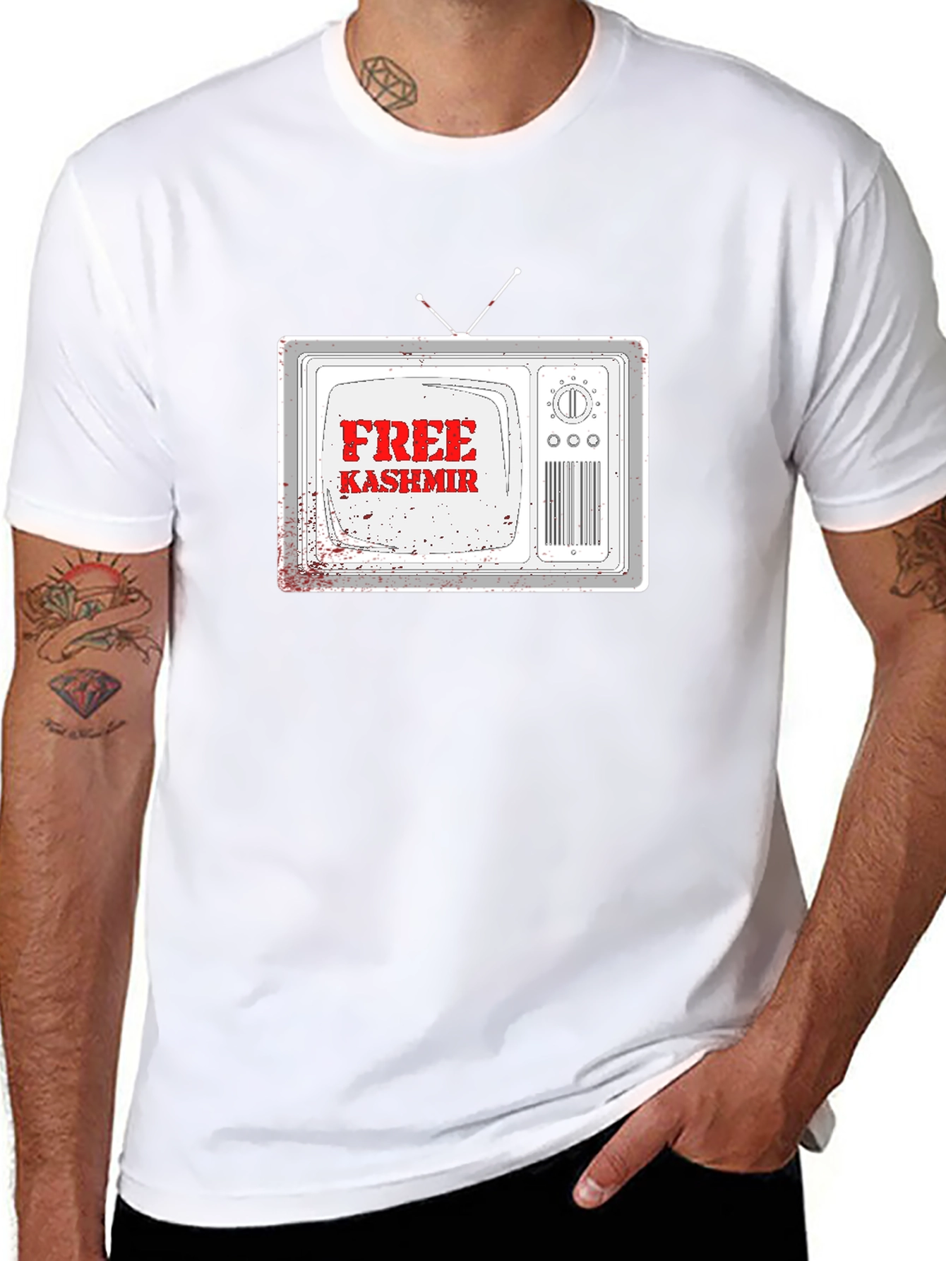 Free Kashmir Graphic Tee - Political Statement Shirt